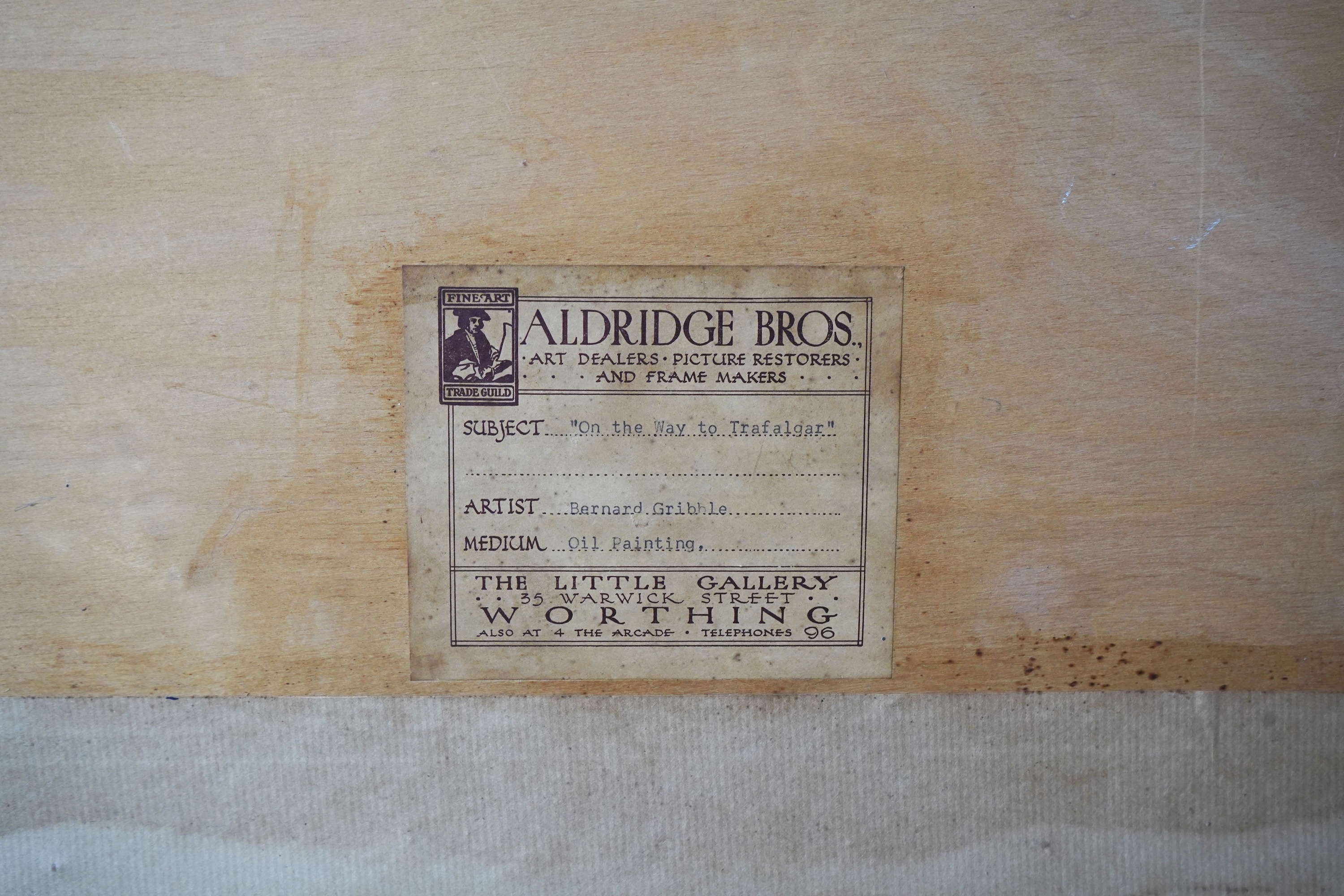 Bernard Finegan Gribble, 1872-1962, 'On the Way to Trafalgar'